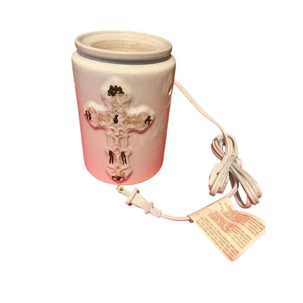 Scentsy NOM-ance Home Antique Cross Electric Wax Warmer White OS